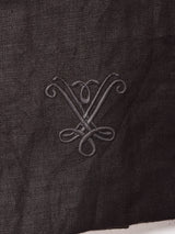 リネン混 ボタンデザイン タイトスカート