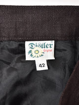 リネン混 ボタンデザイン タイトスカート