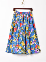 花柄 フレアスカート