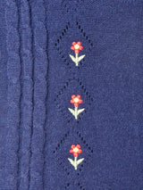 【2色展開】Meridian 花刺繍入り ベスト