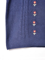 【2色展開】Meridian 花刺繍入り ベスト