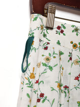 ドイツ製 花柄 フロントボタン フレアスカート