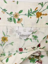 ドイツ製 花柄 フロントボタン フレアスカート