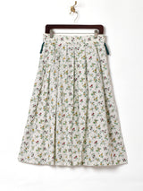 ドイツ製 花柄 フロントボタン フレアスカート