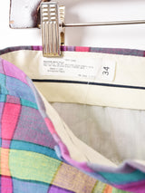 アメリカ製 チェック柄 コットンショートパンツ W33