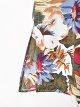 花柄 フロントボタン スカート