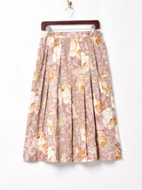 花柄 タックスカート