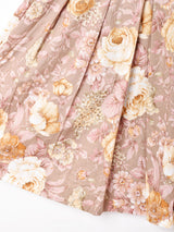 花柄 タックスカート