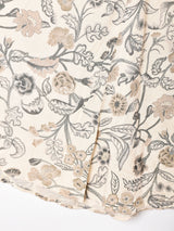 花柄 サイドボタン スカート