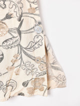 花柄 サイドボタン スカート