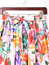 アメリカ製 ベルト付き 花柄 フレアスカート