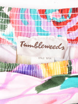 アメリカ製 ベルト付き 花柄 フレアスカート