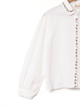 Elcamino 刺繍 長袖ブラウス