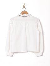 Elcamino 刺繍 長袖ブラウス