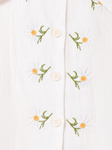 Elcamino ビッグカラー 刺繍 長袖ブラウス