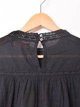 【2色展開】Emerald Motel 刺繍 レース 長袖ブラウス