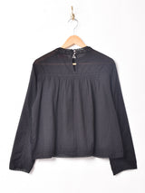 【2色展開】Emerald Motel 刺繍 レース 長袖ブラウス