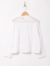 【2色展開】Emerald Motel 刺繍 レース 長袖ブラウス