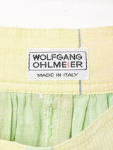 イタリア製 チェック フロントボタン フレアスカート