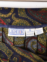 アメリカ製 ペイズリー柄 タックスカート