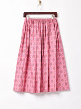 ハンドメイド 総柄 フレアスカート