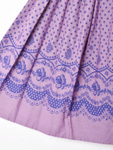 後染め 花柄 フレアスカート