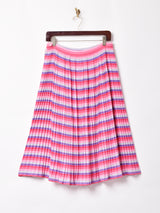ボーダー プリーツスカート