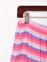 ボーダー プリーツスカート