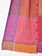 チェック フロントボタン スカート