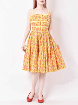 50~60's ヴィンテージ 花柄 キャミワンピース