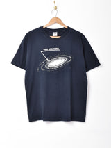 抽象プリント メッセージTシャツ