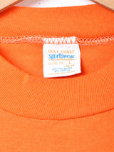 スーパーマン パロディプリントTシャツ オレンジ