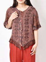 エスニックデザイン 刺繍チュニック