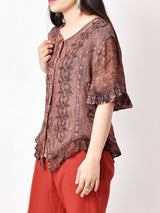 エスニックデザイン 刺繍チュニック