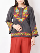 カラフル刺繍チュニック
