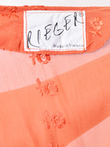 ベルスリーブ 刺繍シースルーチュニック