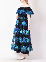 50s 花刺繍 メキシカンチュールセットアップ