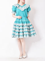 ラッフルカラーラメ刺繍セットアップ