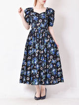 Laura ashley 花柄 半袖ワンピース
