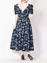 Laura ashley 花柄 半袖ワンピース
