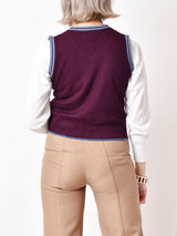 チルデンニットベスト ワインレッド