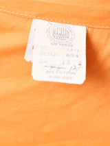 ビッグカラー 半袖ブラウス オレンジ