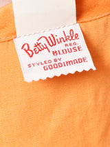 ビッグカラー 半袖ブラウス オレンジ