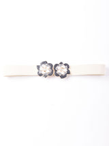 【2色展開】フラワーバックル ゴムベルト