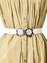 フラワーバックル ゴムベルト