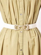 【2色展開】リボンバックル ゴムベルト