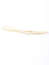 パールバックル ゴムベルト ブラック