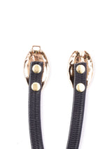 【2色展開】リーフモチーフバックル ゴムベルト