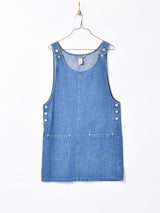 ミニマルデザイン デニムワンピース