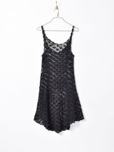 クロシェ キャミワンピース ブラック